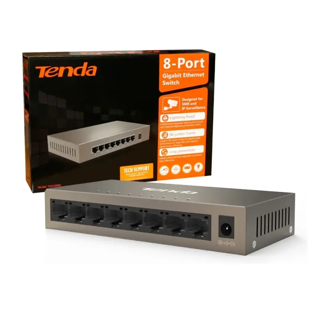 Switch Tenda 8 puertos base 1000 Gigabite