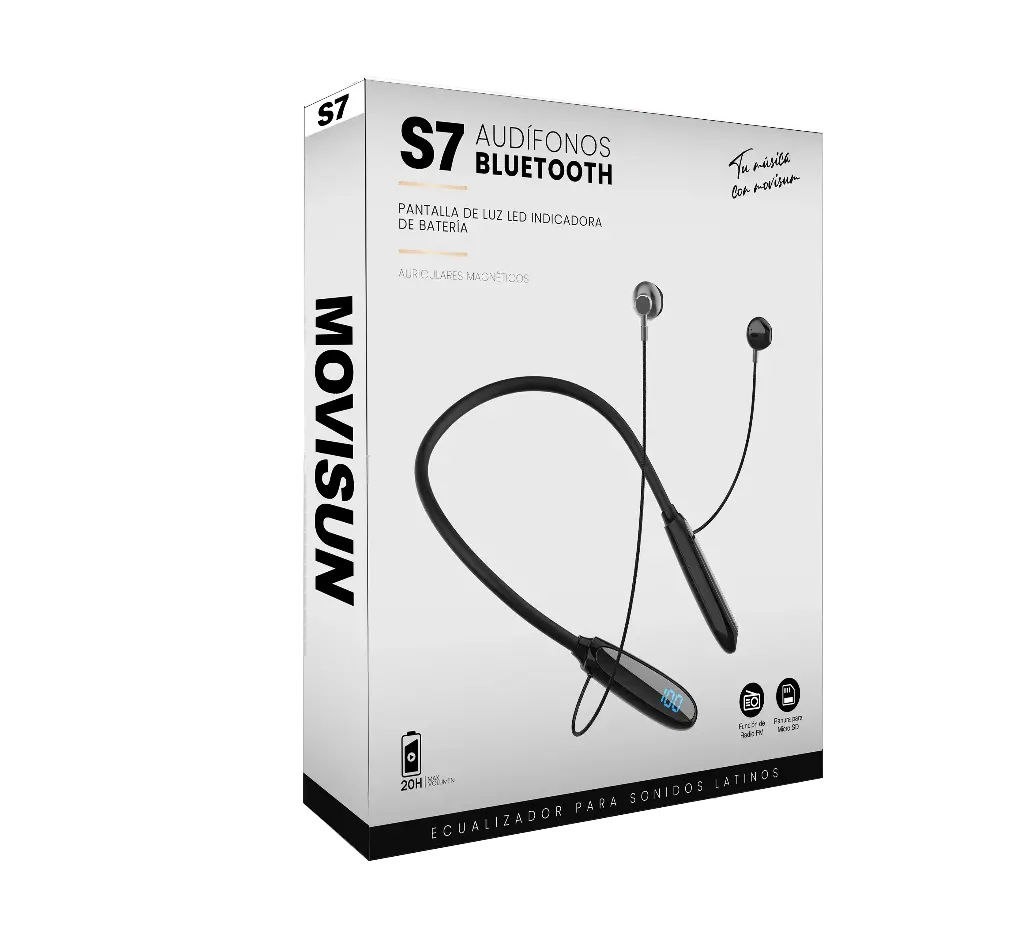 Audífonos inalámbricos al cuello Movisun S7