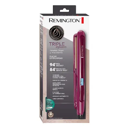 Plancha Remington triple infusión