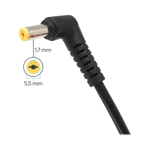 Cargador para portátil Acer 19v-2.37 Punta: 5.5 x 1.7 L amarilla Basik Tech