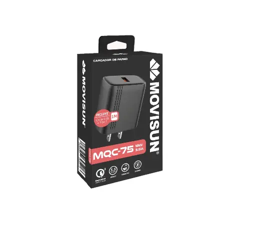 [MQC-75] Cargador tipo C 18 Watts Movisun MQC-75 Movisun 